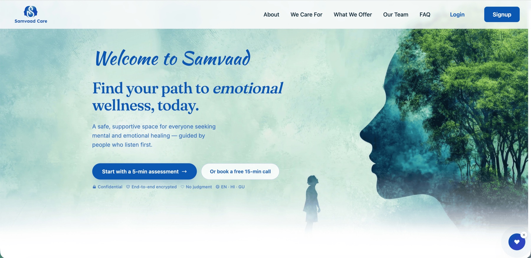 Samvaad Care web app
